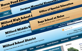 Milford NH School District WordPress Multisite Websites